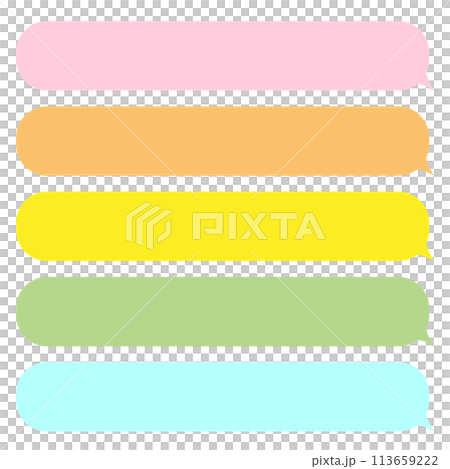 Five color speech bubbles 113659222