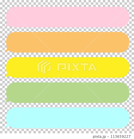 Five color speech bubbles 113659227