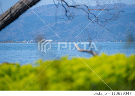 湖面と山 湖面と山 113659347