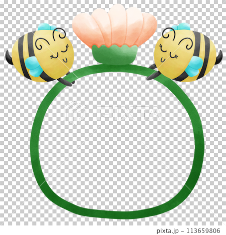 Happy bee and ring 113659806