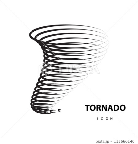 Tornado Icon, Whirlwind Symbol, Storm Swirl...のイラスト素材 [113660140] - PIXTA