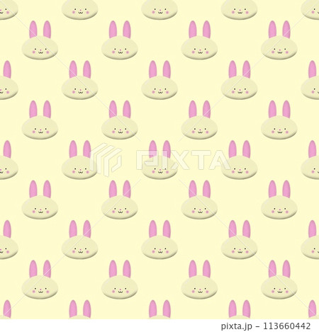 seamless pattern with cute rabbits 113660442