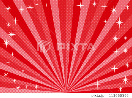 キラキラグラデの集中線放射線背景赤 キラキラグラデの集中線放射線背景赤 113660593