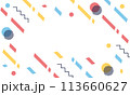 Colorful pattern from geometric shapes isolated on 113660627