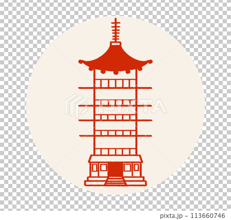 Five-story pagoda icon Kyoto 113660746