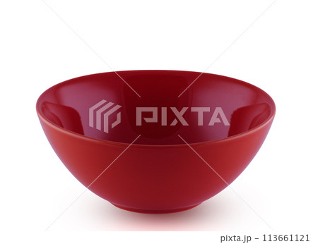 red bowl on white background red bowl on white background 113661121