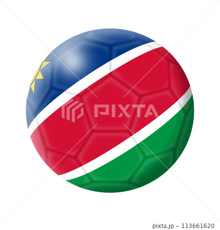 Namibia soccer ball football with clipping path 113661620