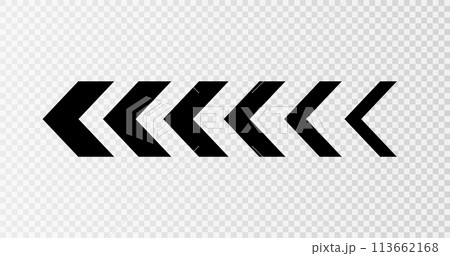 Black arrows on a transparent background indicate the direction of movement. Indicator. 113662168