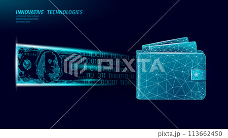 Financial bank web online payment. Money exchange investment deposit information technology. Blue abstract web internet electronic payment vector illustration 113662450