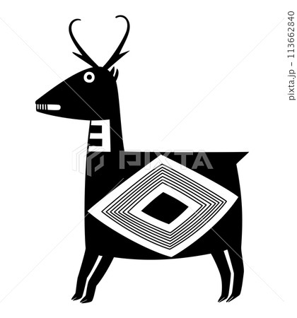 Pronghorn antelope, Mangas-Mimbres pottery...のイラスト素材 [113662840] - PIXTA