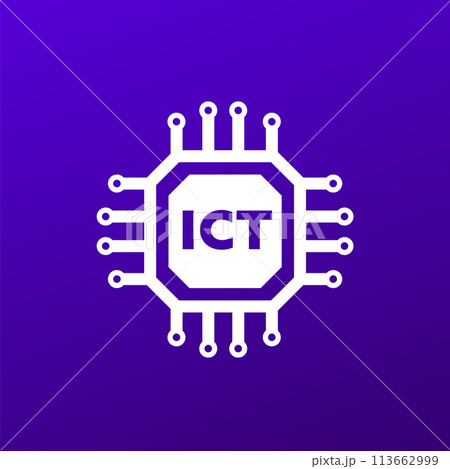 ICT vector icon for web ICT vector icon for web 113662999