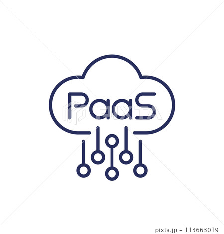 Paas icon, Platform as a Service line vector 113663019