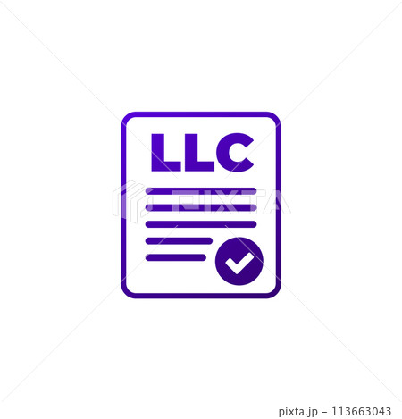 LLC icon, Limited Liability Company vector LLC icon, Limited Liability Company vector 113663043