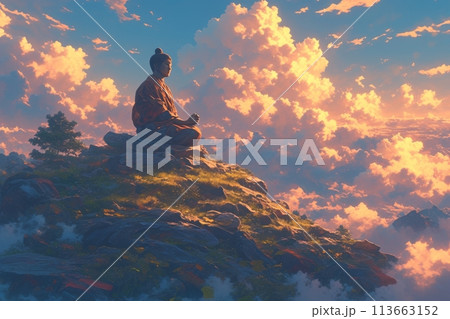 Buddha in the clouds 113663152