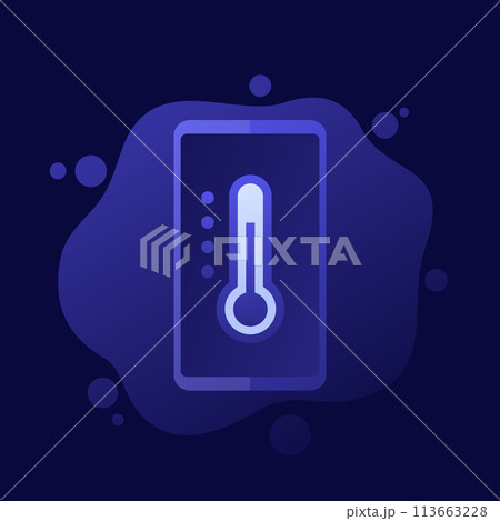 Smart thermostat icon, vector design Smart thermostat icon, vector design 113663228