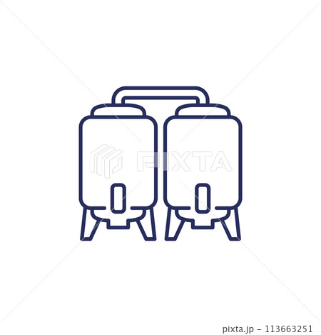brewery line icon on white 113663251