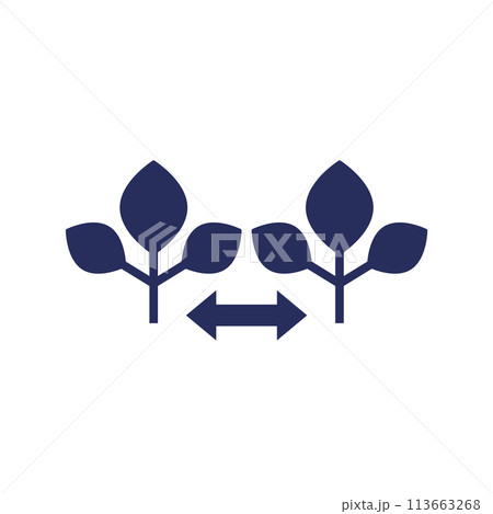 Plant density icon, vector pictogram 113663268