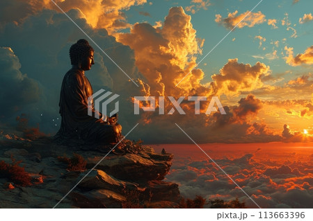 buddha in the clouds 113663396