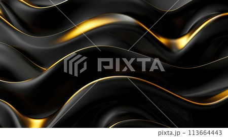 A abstract picture of two colours of gold and block in form of fabric. AIGX01. 113664443