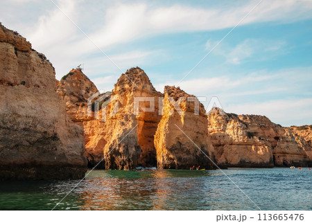 Rocky beach Lagos Portugal 113665476