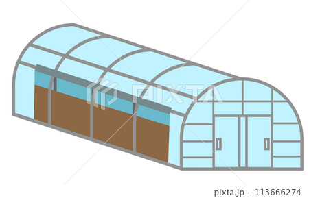 サイド巻き上げビニールハウス 113666274