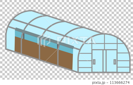 サイド巻き上げビニールハウス 113666274