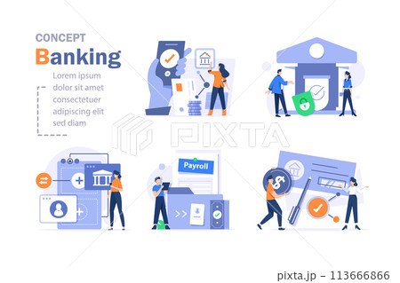 Payment,Characters paying online,financial savings and money exchange concept Payment,Characters paying online,financial savings and money exchange concept 113666866