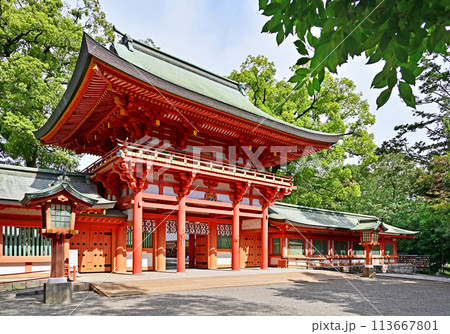 中仙道大宮宿散歩・武蔵一宮 氷川神社　楼門 113667801