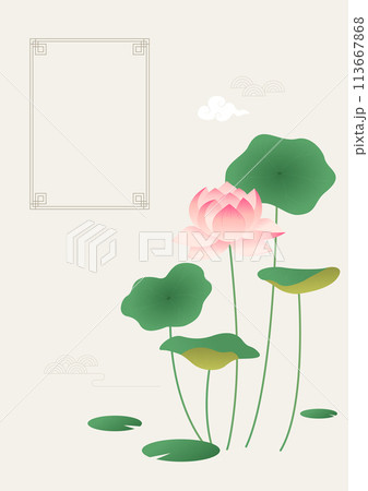 Vector illustration of lotus flower. Vector illustration of lotus flower. 113667868