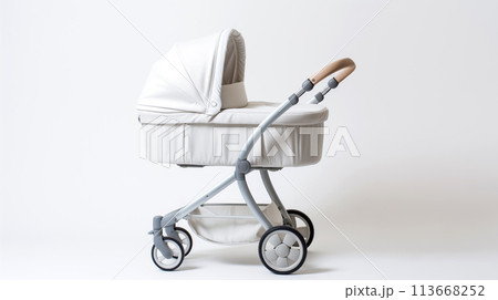 From Newborn to Toddler, Isolated Stylish Modern Baby Stroller with Bassinet, Generative AI From Newborn to Toddler, Isolated Stylish Modern Baby Stroller with Bassinet, Generative AI 113668252