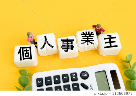 個人事業主のアイキャッチ文字 個人事業主のアイキャッチ文字 113668975