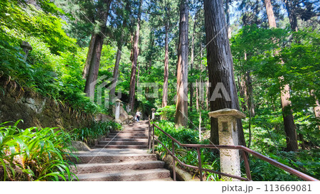 山寺（立石寺）：参道 113669081
