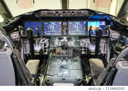 飛行機のコックピット 113669265