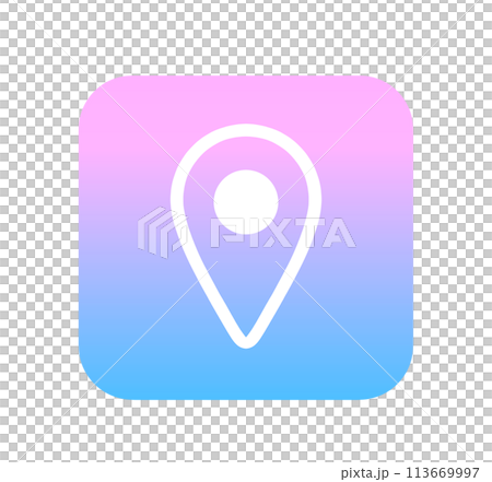 可愛いグラデーションのマップアプリ	 113669997