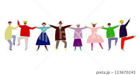 人々　つながり 113670245