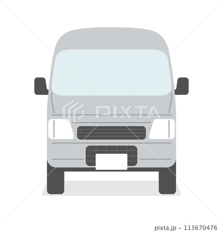 軽ワゴン車・正面イラスト素材 113670476