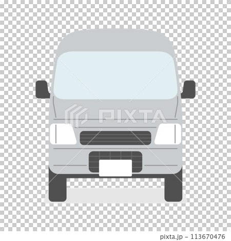 軽ワゴン車・正面イラスト素材 113670476