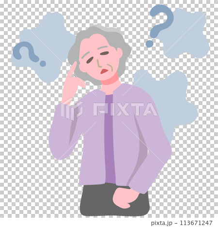 患有阿茲海默症的老年婦女 患有阿茲海默症的老年婦女 113671247