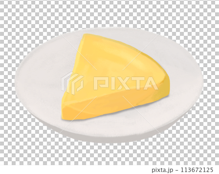 6 pieces of cheese (1 slice) with plate 113672125
