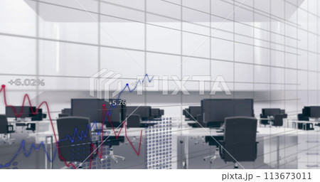 Image of digital interface with icons and data processing Image of digital interface with icons and data processing 113673011