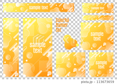 Banner set_Memphis pattern Banner set_Memphis pattern 113673659