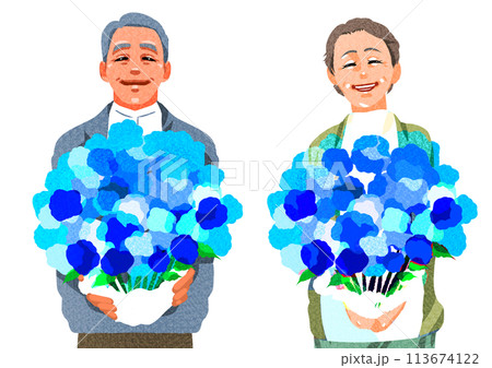 花束をプレゼントする 113674122