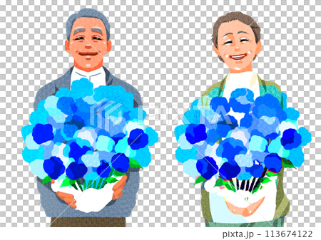 花束をプレゼントする 113674122