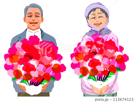 花束をプレゼントする 113674123