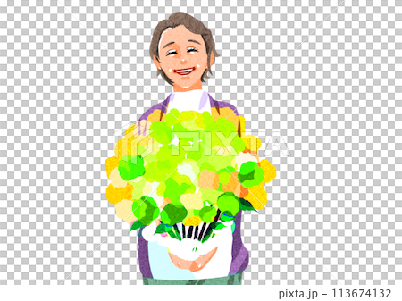 花束をプレゼントする 花束をプレゼントする 113674132