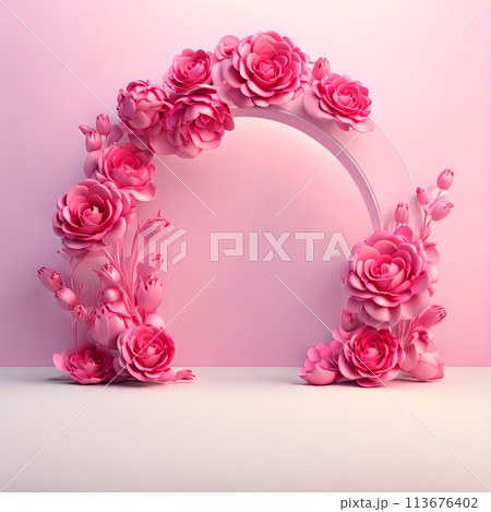 3d Beautiful flowers Backgrounds wallpaper 113676402