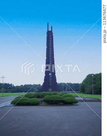 Centennial Memorial Tower at Hokkaido, Japan. For use in illustrations Background image or copy space 113676877
