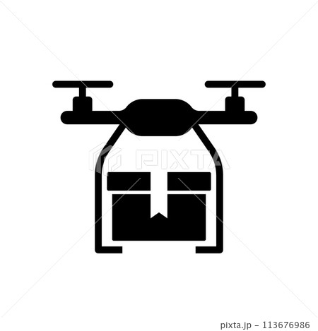 荷物を運ぶドローンのアイコン 荷物を運ぶドローンのアイコン 113676986