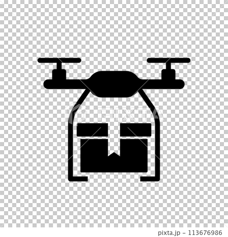 荷物を運ぶドローンのアイコン 荷物を運ぶドローンのアイコン 113676986