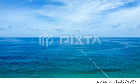 Nature landscape view of beautiful tropical sea on sunny day. Nature landscape view of beautiful tropical sea on sunny day. 113676987